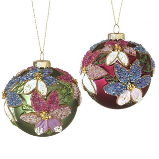 Grn/Pink Embroidery Bauble