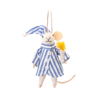 Bedtime Mouse Felt Tree Decoration