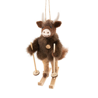 Highland Cow Felt Tree Decoration