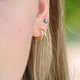 Gold Open Pentagon Huggie Hoop Earrings