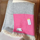 Illusion Panel Grey and Pink Throw
