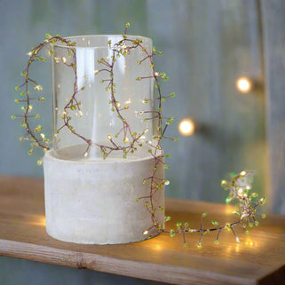 Green Jewel Cluster Mains Fairy Lights