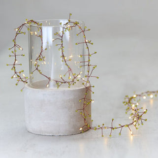 Green Jewel Cluster Mains Fairy Lights
