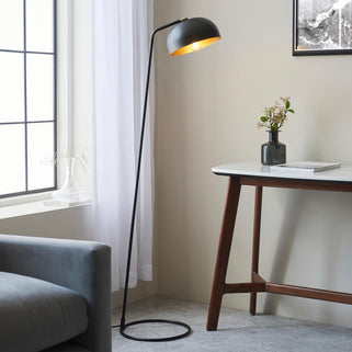 Brair 1 Floor Light Matt Black & Antique Brass 2