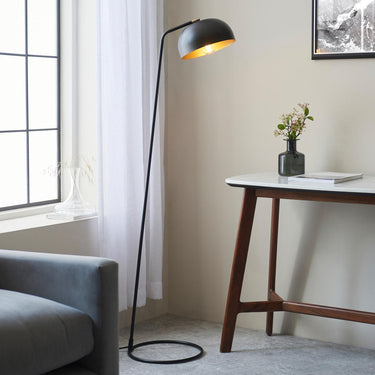 Brair 1 Floor Light Matt Black & Antique Brass 2