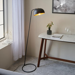 Brair 1 Floor Light Matt Black & Antique Brass 3
