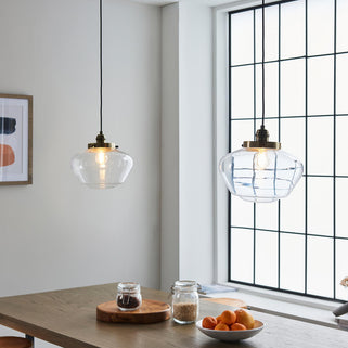 Camberley 1 Pendant Light Antique Brass Clear 5