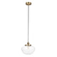 Camberley 1 Pendant Light Antique Brass Clear 7