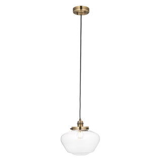 Camberley 1 Pendant Light Antique Brass Clear 8