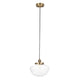 Camberley 1 Pendant Light Antique Brass Clear 8