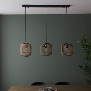Mathias 3 Pendant Light Natural Bamboo 2