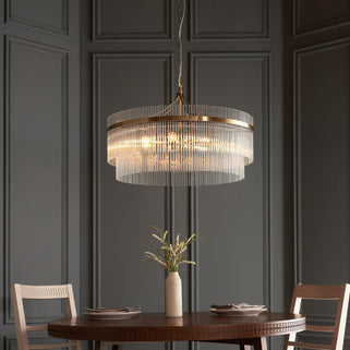 Marietta Grand 7 Pendant Light Antique Brass 2