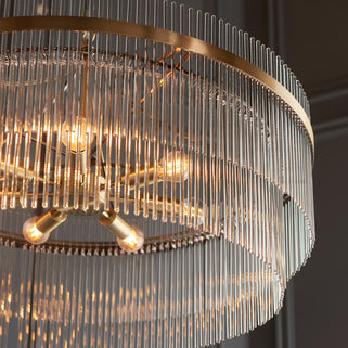 Marietta Grand 7 Pendant Light Antique Brass 3