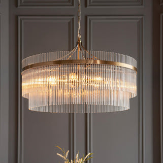 Marietta Grand 7 Pendant Light Antique Brass 5