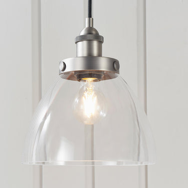 Hansen 1 Pendant Light Brushed Silver 2