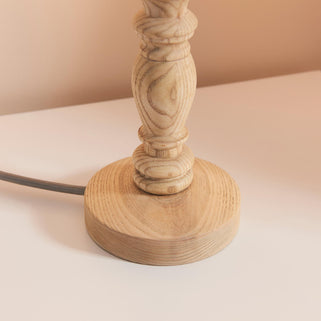 Bibury Table Lamp Base Natural Ash 6