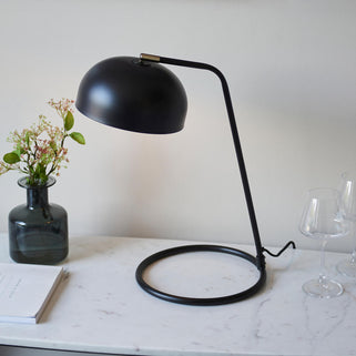Brair 1 Table Lamp Matt Black & Antique Brass 4