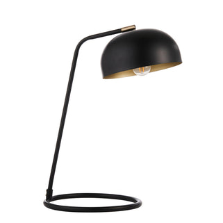 Brair 1 Table Lamp Matt Black & Antique Brass 8
