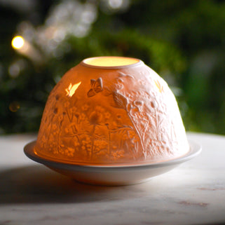 Thistle Porcelain Dome Tealight Holder