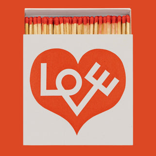 Love Design Square Matchbox with Safety Matches