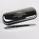 Silver chrome pen with matching case with 