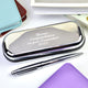 Silver chrome pen with matching case with 