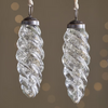 Athardi Drop Silver Glass Bauble