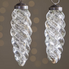 Athardi Drop Silver Glass Bauble
