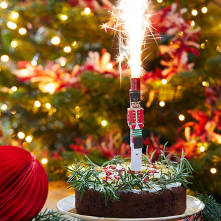 nutcracker design singing christmas pudding cake topper fountain