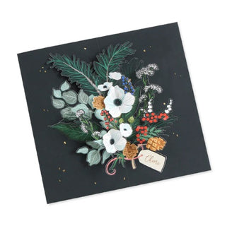 winter blooms 3d christmas card