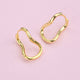 Gold Organic Twist Hoop Earrings shown close up