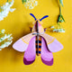 Pink Bee Cardboard Wall Decoration