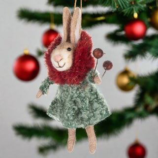 Little Red Hood Felt Rabbit Decoration