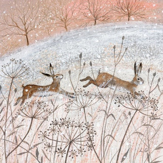 Snow Flurry Hares Christmas Card Pack