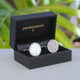 Luxury 60th Birthday 1964 Sixpence Cufflinks in black penelopetom cufflinks box.