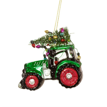 Festive Tractor Bauble