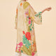 Tropical Floral Coconut Kimono Gown