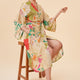 Tropical Floral Coconut Kimono Gown