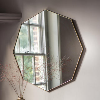 Bowie Octagon Mirror Champagne 2