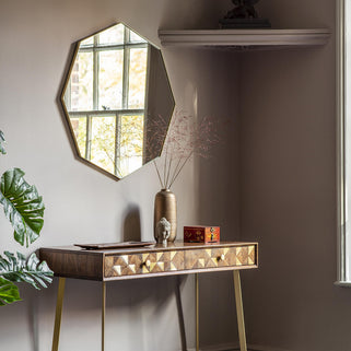 Bowie Octagon Mirror Champagne 4