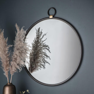 Bayswater Black Round Mirror Large 2