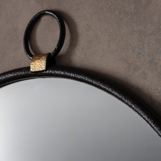 Bayswater Black Round Mirror Large 3