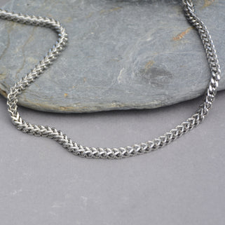 Men's Stainless Steel Wheat Link Chain