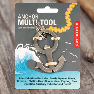 anchor shaped multi tool gift including bottle opener, keyring and screwdriver
