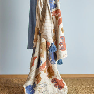 Recycled Multi-Coloured Cotton Throw