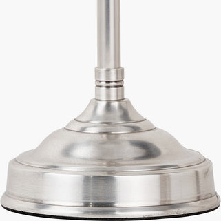 Silver Metal Stick Table Lamp Base