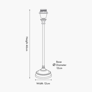 Silver Metal Stick Table Lamp Base