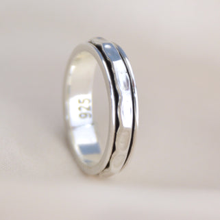 Ava Narrow Sterling Silver Spinning Ring