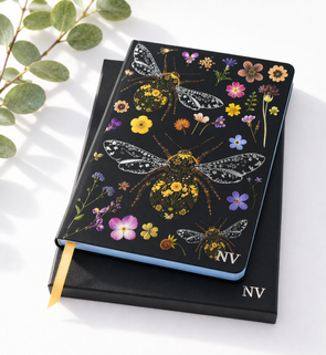 Monogram Bee A5 Journal Notebook