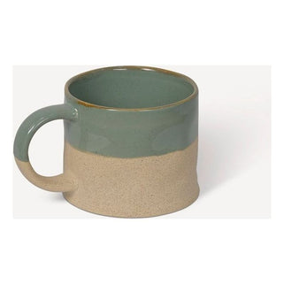 Set of 2 Half Glazed Mugs - Rosemary